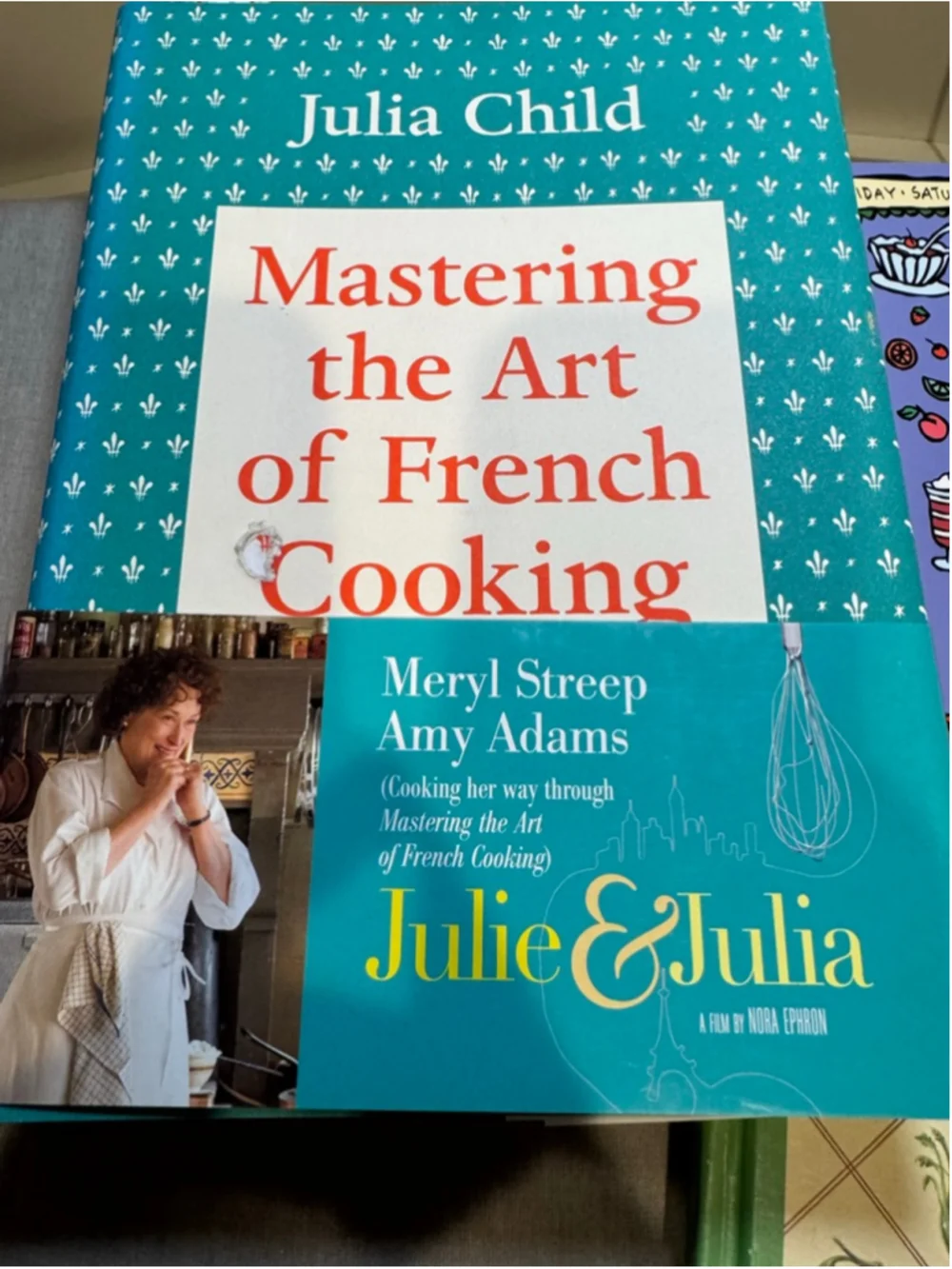 Julie & Julia Child Mastering the Art of French Cooking + 2 Recipe/Cookbooks
